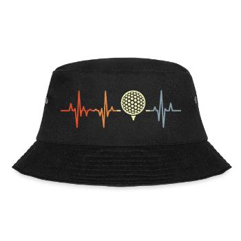 Herzschlag Golf Ball - Bucket Hat - Schwarz - Vorne - Lela (165cm)