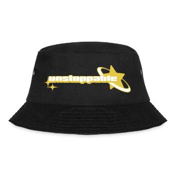 Star Astronaut Design _ Gelb - Bucket Hat - Schwarz - Vorne - Lela (165cm)