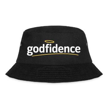 Godfidence Gottvertrauen Christlicher Glaube - Bucket Hat - Schwarz - Vorne - Lela (165cm)