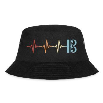 Alto clef, viola, viola, heartbeat - Bucket Hat - black - Front - Lela (165cm)