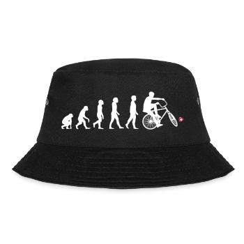 Radball, Cycleball, Hallenradsport, Evolution - Bucket Hat - Schwarz - Vorne - Lela (165cm)
