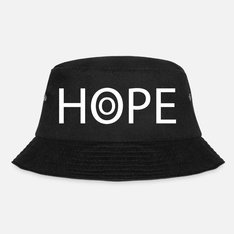HOPE white - Bucket Hat - Schwarz