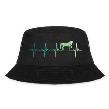 horse heartbeat riding dressage - Bucket Hat - black - Front - Lela (165cm)