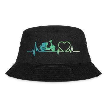 Heartbeat Roller Motor Roller - Bucket Hat - Schwarz - Vorne - Lela (165cm)