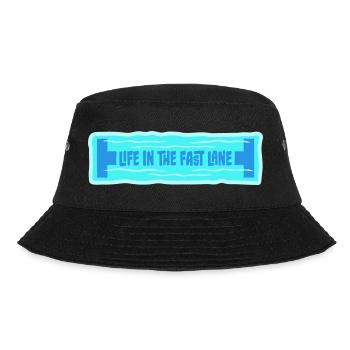 Life In The Fast Lane Float Funny Pool Saying - Bucket Hat - black - Front - Lela (165cm)