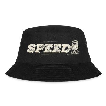 Speed Sloth Shirt – Retro Vintage Speed T-Shirt - Bucket Hat - black - Front - Lela (165cm)