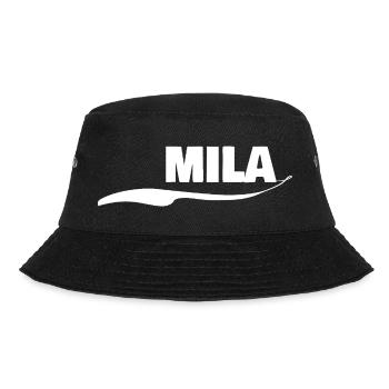 Mila als Geschenk - Bucket Hat - Schwarz - Vorne - Lela (165cm)