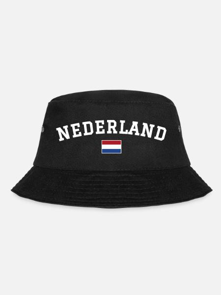 Drapeau des Pays-Bas Blanc - Bob - noir