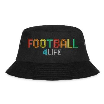Football 4 Life Retro Neon Text - Bucket Hat - Schwarz - Vorne - Lela (165cm)