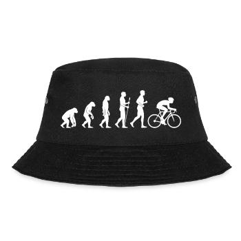 Evolution zum Radfahrer - Bucket Hat - Schwarz - Vorne - Lela (165cm)