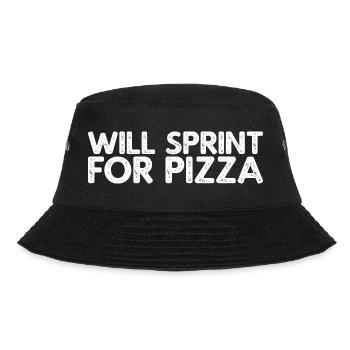 Will Sprint For Pizza - Bucket Hat - Schwarz - Vorne - Lela (165cm)