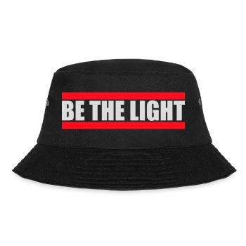 Be The Light Motivierend Positivität Spruch Logo - Bucket Hat - Schwarz - Vorne - Lela (165cm)
