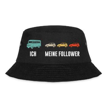 Busfahrer Und Meine Follower - Bucket Hat - Schwarz - Vorne - Lela (165cm)