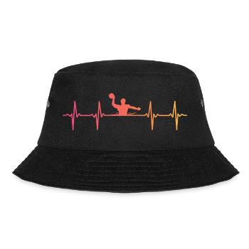 Wasserball Sonnenuntergang Herzschlag Wasserball - Bucket Hat - Schwarz - Vorne - Lela (165cm)
