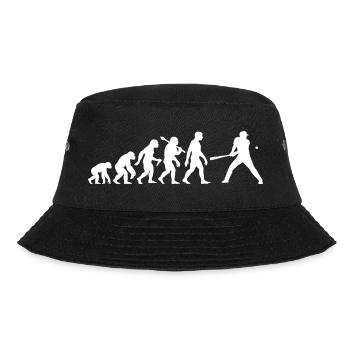 Baseball Evolution Baseball Player Batsman - Bucket Hat - black - Front - Lela (165cm)