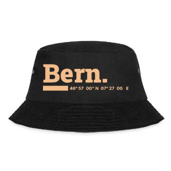 Bern Koordinaten - Bucket Hat - Schwarz - Vorne