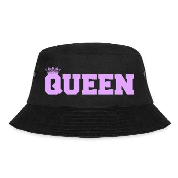 Königin in Lila Kronen-Style - Bucket Hat - Schwarz - Vorne