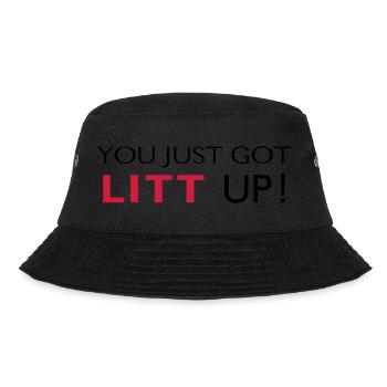 LITT UP! - Bucket Hat - Schwarz - Hinten - Lela (165cm)