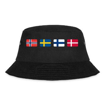 SCANDINAVIAN FLAGS - Bucket Hat - black - Front - Lela (165cm)
