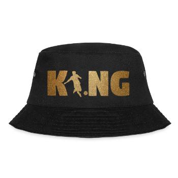 KING Soccer! Soccer! Ball! Present! - Bucket Hat - black - Front - Lela (165cm)