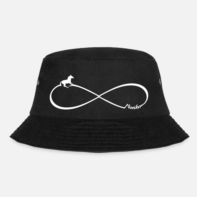 Geschenk für Pferdebesitzer Noriker Pferd Infinity - Bucket Hat - Schwarz