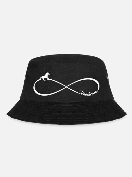 Pferdemotiv Percheron Kutscher Unendlichkeit acht - Bucket Hat - Schwarz