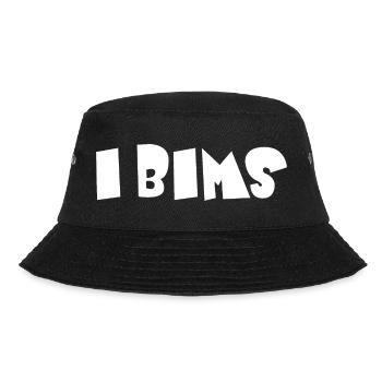 I Bims – Lustiges Slang Motiv - Bucket Hat - Schwarz - Vorne - Lela (165cm)