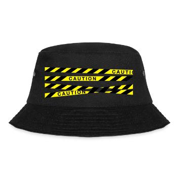 caution_f2 - Bucket Hat - black - Front - Lela (165cm)