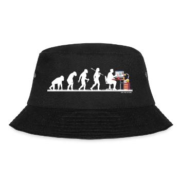 Evolution Nerd Geek Hacker Coder Programmer - Bucket Hat - black - Front - Lela (165cm)