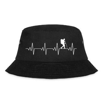 Hiking, climbing, climb, walking, mountain, hike, - Bucket Hat - Schwarz - Vorne - Lela (165cm)