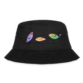 Die Vögel - Bucket Hat - Schwarz - Vorne - Lela (165cm)