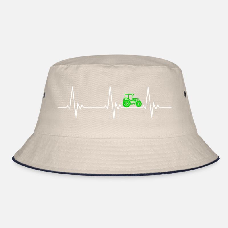 Herzschlag Traktor Landwirtschaft Geschenk Bauer Bucket Hat