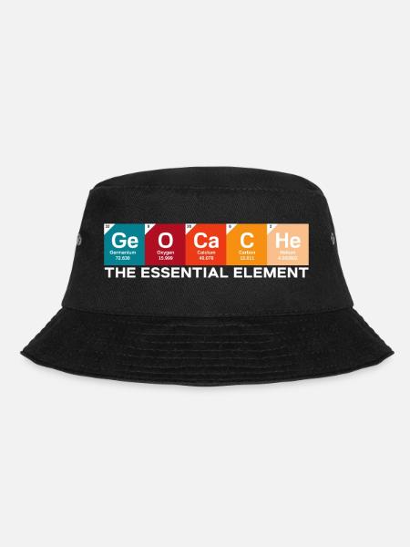 Geocacher Schnitzeljagd Geocache Das wesentliche - Bucket Hat - Schwarz