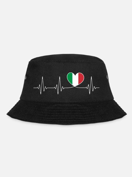 Cœur Italie Amour de la patrie fier drapeau italien - Bob - noir
