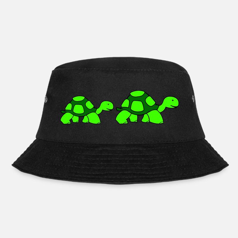 turtle family - Bucket Hat - Schwarz