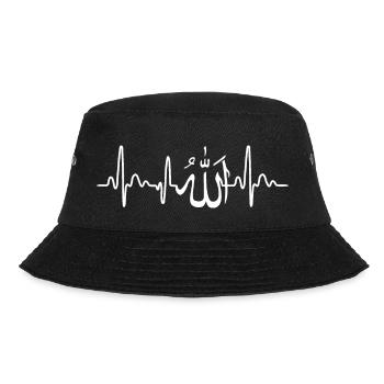 Allah Muslim Islam Heartbeat - Bucket Hat - black - Front - Lela (165cm)