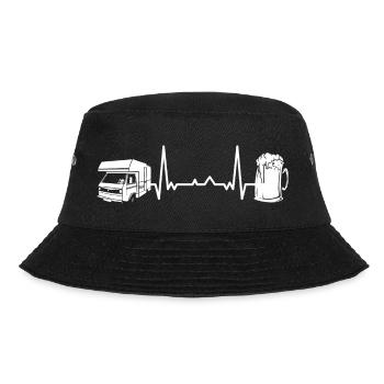 Wohnwagen Wohnmobil Caravan Camper - Bucket Hat - Schwarz - Vorne - Lela (165cm)