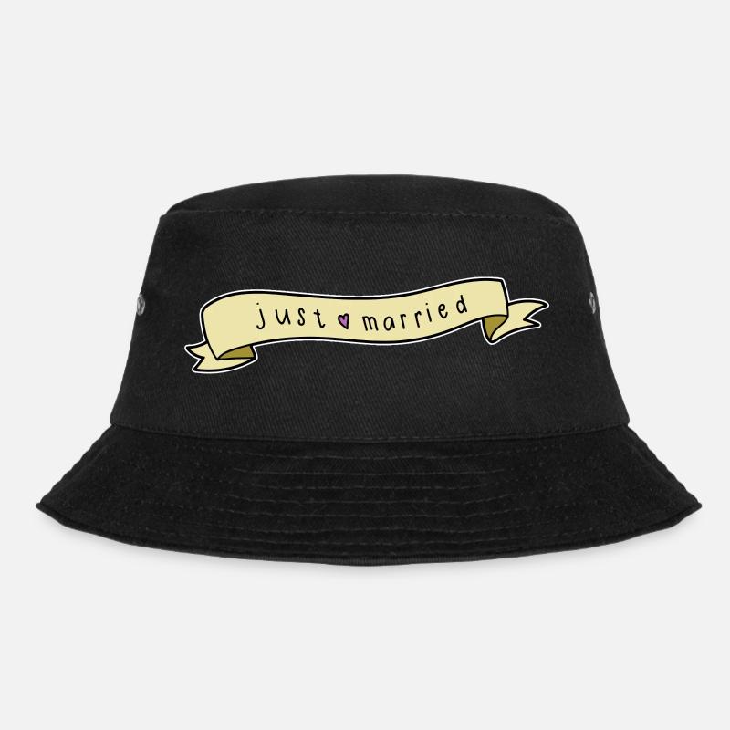 Just Married - Bucket Hat - Schwarz