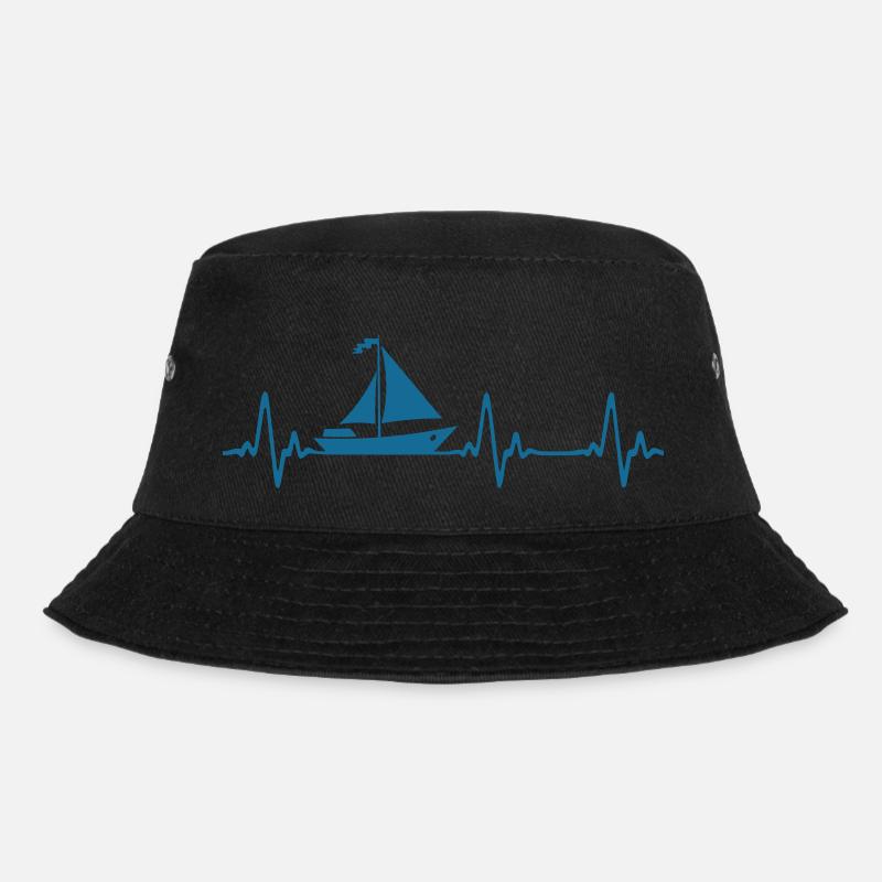 Segelboot - Bucket Hat - Schwarz