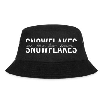 Snowflakes are kisses from heaven - Bucket Hat - Schwarz - Vorne - Lela (165cm)