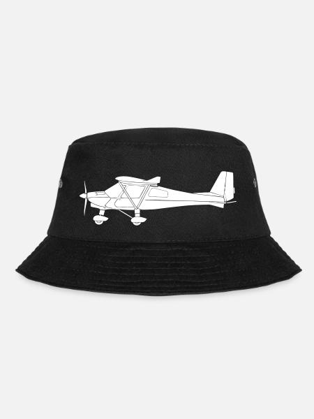 Flugzeug Pilot Flieger Ultraleichtflugzeug UL c42 - Bucket Hat - Schwarz