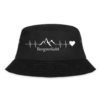 Herzschlag Bergverliebt - Bucket Hat - Schwarz - Vorne - Lela (165cm)