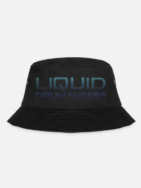 Liquid DNB | Drum and Bass Blue Version - Bucket Hat - black