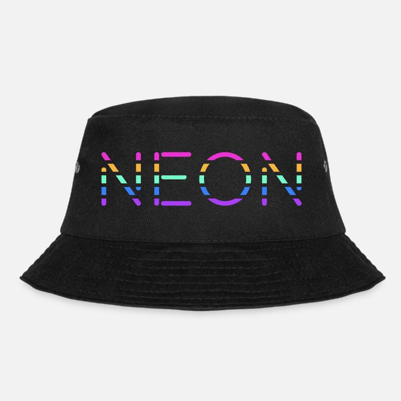 neon logo - Bucket Hat - Schwarz