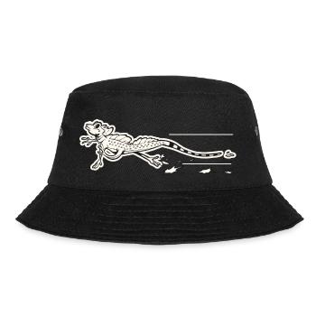 Retro Jesus Christus Eidechse - Bucket Hat - Schwarz - Vorne - Lela (165cm)