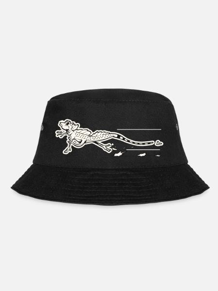 Retro Jesus Christus Eidechse - Bucket Hat - Schwarz