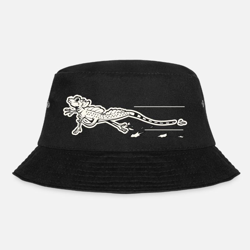 Retro Jesus Christus Eidechse - Bucket Hat - Schwarz