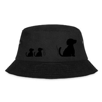 Family well-behaved sitting dogs - Bucket Hat - black - Front - Lela (165cm)