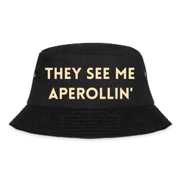 Cocktailliebhaber Aperitif - Bucket Hat - Schwarz - Vorne - Lela (165cm)
