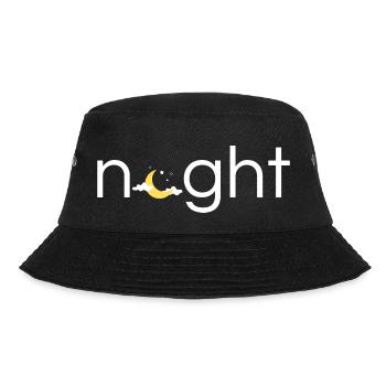 Nacht originelles Geschenk - Bucket Hat - Schwarz - Vorne - Lela (165cm)
